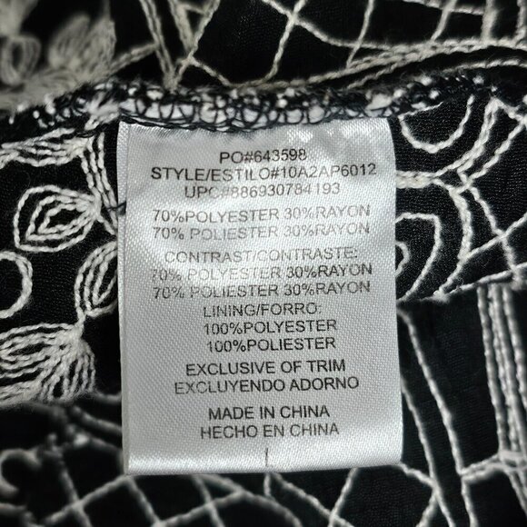 💎376 Heartsoul Embroidered Black & White Boho Tank Top - Picture 5 of 8